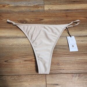 Shade & Shore Bikini Bottom Womens L Tan Extra Cheeky NEW